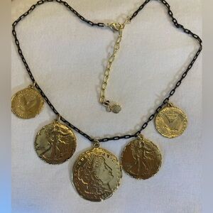 Jessica Elliot Faux Coin Charms Pendant Necklace